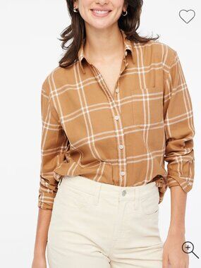 J. Crew Factory Brown Flannel shirt • size medium